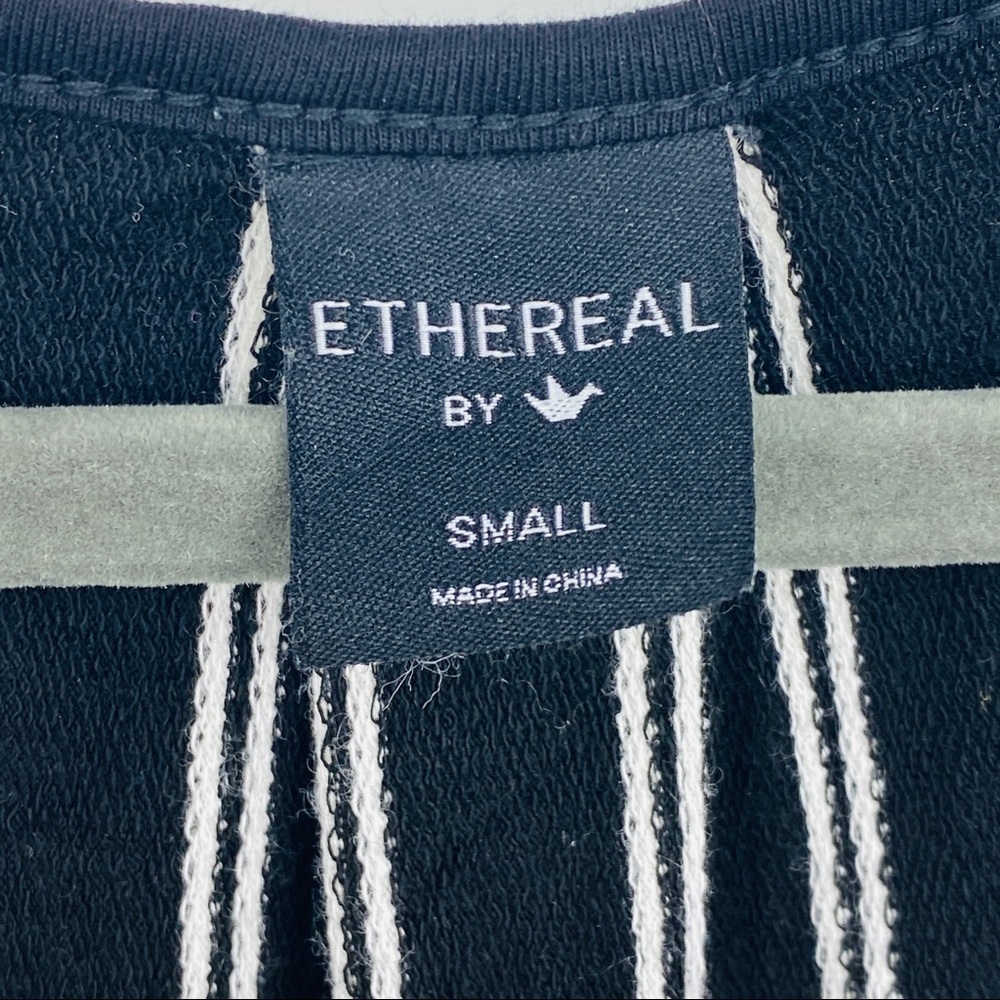 Ethereal Striped Jersey Strap Casual Jumpsuit Small Jumper - Picture 5 of 13